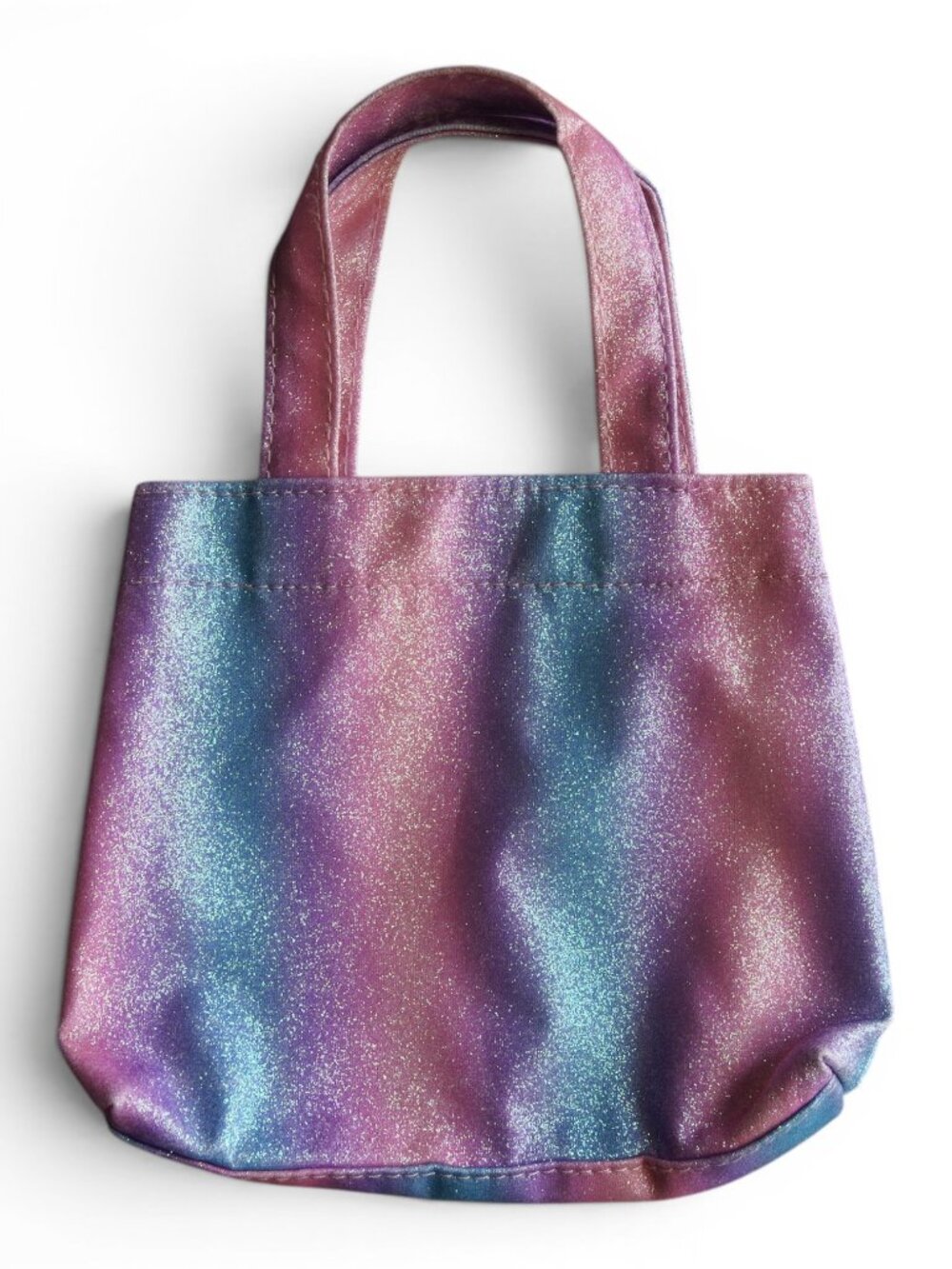 Girls Glitter Tote Bag & Metallic Quilted Pouch Set Pink Blue Barbiecore GUC - Picture 4 of 15